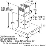 ⁦شفاط بوتجاز بوش يثبت علي الحائط - سيري 2 - 60 سم - ستانلس ستيل - المانيا - DWB64BC52⁩ - الصورة ⁦4⁩