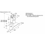 ⁦بوش شفاط مطبخ 60 سم ثلاث سرعات بقوة 539 متر مكعب/ ساعة زجاج شفاف أسود DWK065G60⁩ - الصورة ⁦5⁩