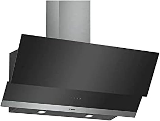 DWK095G60 بوش شفاط مطبخ 90 سم ثلاث سرعات بقوة 629 متر مكعب/ ساعة زجاج شفاف أسود DWK095G60