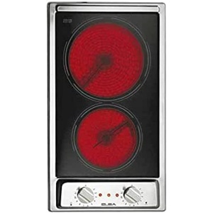 مسطح كهربائي سيراميك إلبا E30-050X، شعلتان - أسود، 30 سم