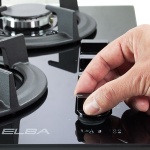 ⁦مسطح غاز زجاجي  إلبا، ٤ شعلات، حديد زهر، ٦٠ سم، E41-455BK⁩ - الصورة ⁦2⁩