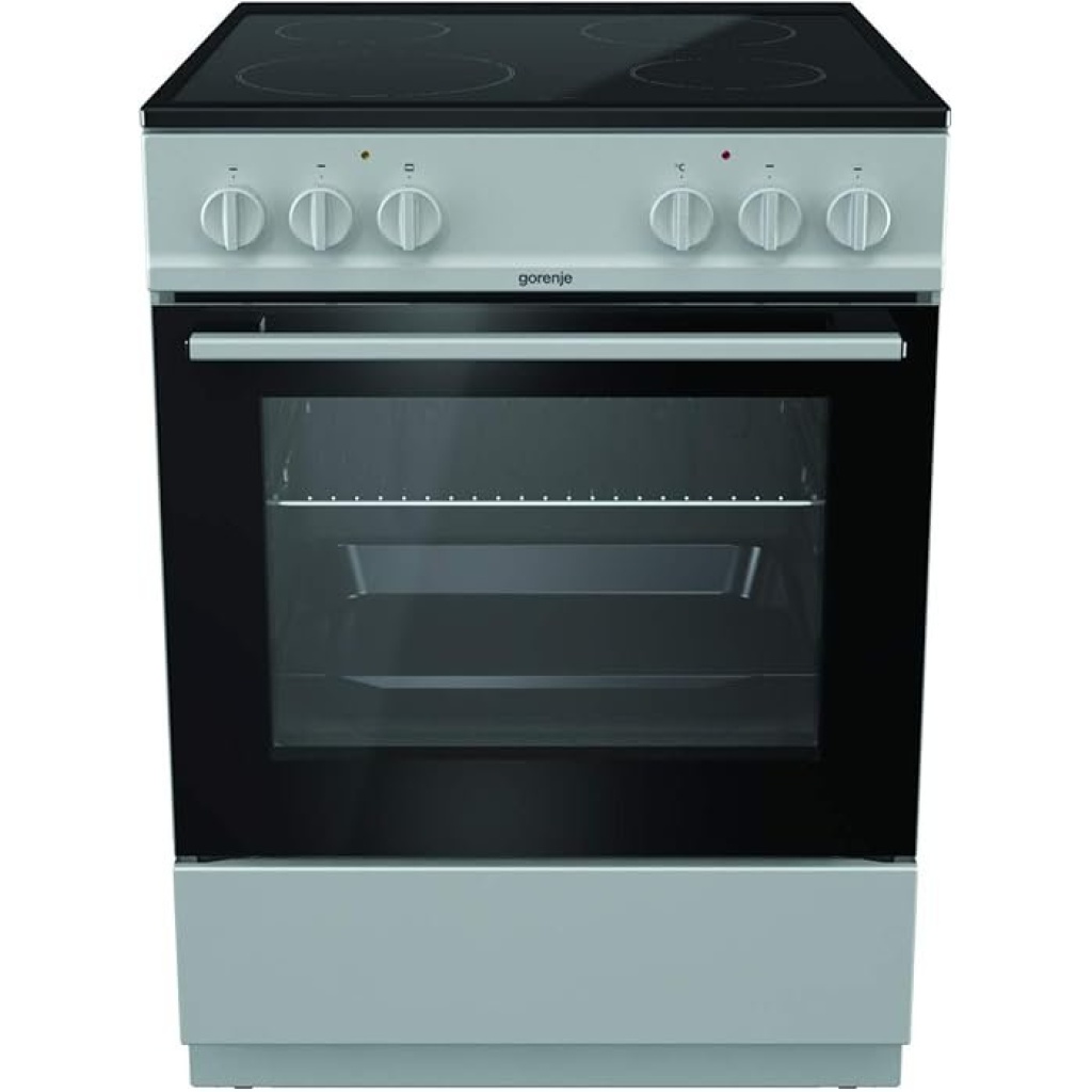 "بوتاجاز جرونيا الكهربائي القائم بذاته، ٤ شعلات، ٦٨ سم - رمادي - EC6111SG"