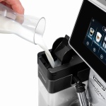 ⁦ديلونجي بريمادونا سول، ماكينة قهوة أوتوماتيكية بالكامل، إسبريسو وكابتشينو، ECAM610.75.mb، أسود وفضي (ضمان دولي)⁩ - الصورة ⁦8⁩