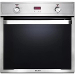 فرن غاز إلبا ٦٠ سم، لون ستانلس ستيل، ٥ وظائف، سعة ٥٤ لترًا، مفاتيح ستانلس ستيل لضبط الحرارة والوظائف، مؤقت إلكتروني، مروحة داخلية، مروحة تبريد، أمان كامل. ELIO 731