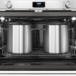 ⁦فرن كهربائي إلبا 90 سم، 141 لتر، 7 مستويات رف، زجاج ثلاثي، باب سهل الإغلاق، 2 مروحتين، مروحة تبريد-ELIO E91 MF⁩ - الصورة ⁦2⁩