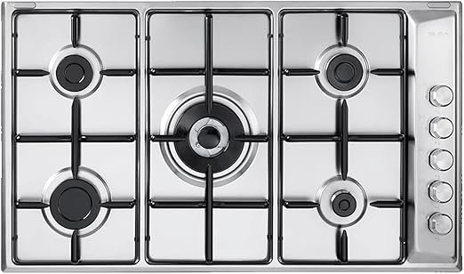 EN90-544XD مسطح غازبيلت ان إلبا - ٩٠ سم - ستانلس ستيل - غاز طبيعي - EN90-544XD