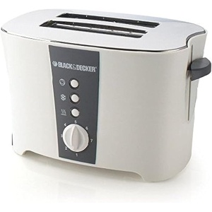 بلاك اند ديكر  محمصة خبز  تتسع لقطعتين بخاصية كول تتش - ابيض، ET122-B5