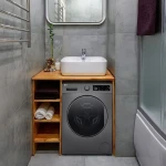 LG Front Load Full Automatic Washing Machine With Inverter Technology, 8 kg, Dark Silver - F2T2TYM1S - Image 2