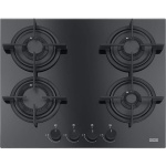 مسطح غاز فرانكي مدمج، كريستال جديد، 4 شعلات، أسود - FHCR 604 4G HE BK C