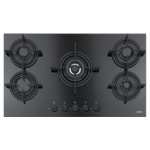 مسطح غاز فرانكى مدمج 5 شعلات زجاج أسود - FHCR 905 4G TC HE BK C