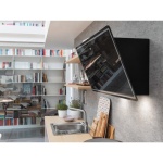 ⁦شفاط فرانكي الذكي الجداري الزجاجي كريستالي، 90 سم، 550 متر مكعب/ساعة، زجاج أسود - FPJ 915 V BK/DG A⁩ - الصورة ⁦2⁩