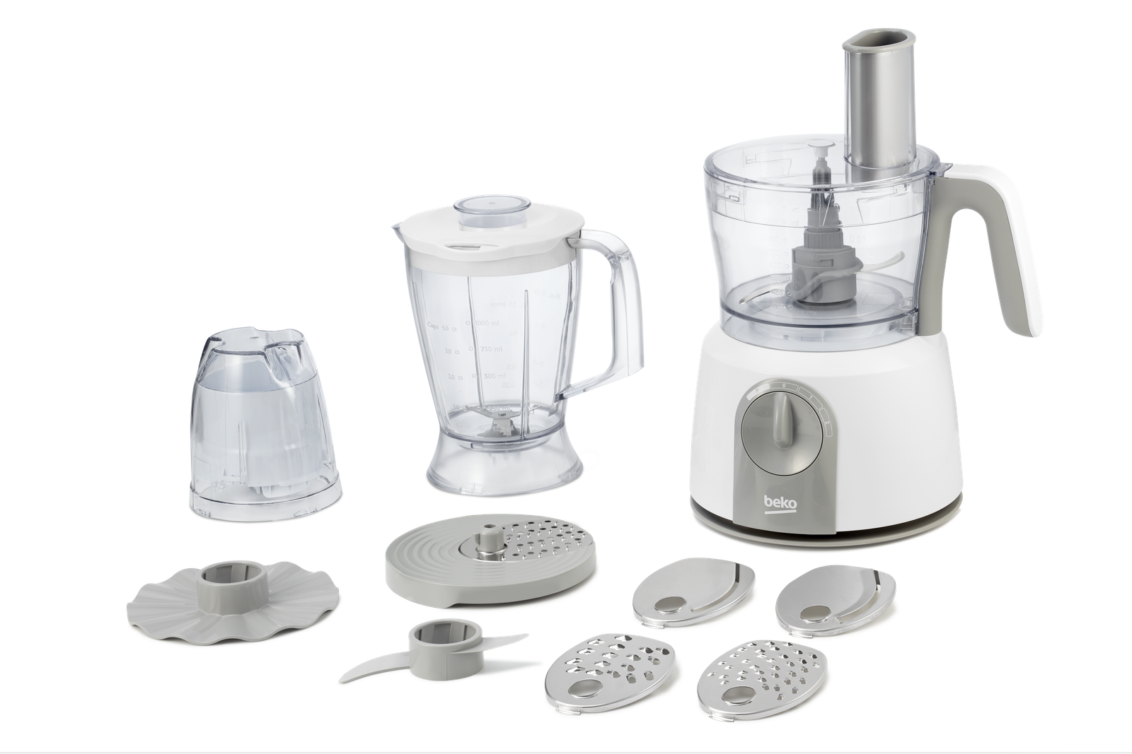 FPP-4402-W محضر طعام بيكو، بقوة 1000 وات، ابيض ورمادي - FPP4402W - الصورة 1