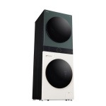 ⁦غسالة ملابس ال جي فول اوتوماتيك Objet WashTower بتقنية الاتفرتر مع مجفف، تحميل امامي، 13 كجم، اخضر بيج - FWT1310BG⁩ - الصورة ⁦3⁩