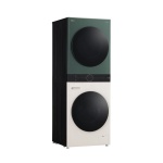 ⁦غسالة ملابس ال جي فول اوتوماتيك Objet WashTower بتقنية الاتفرتر مع مجفف، تحميل امامي، 13 كجم، اخضر بيج - FWT1310BG⁩ - الصورة ⁦4⁩