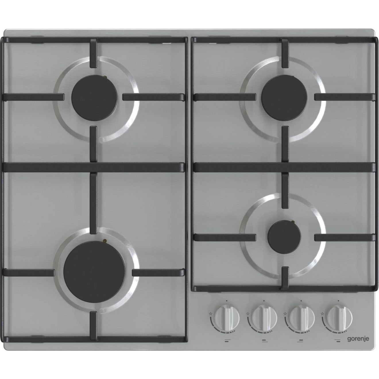 G640EX مسطح غاز جرونيا بيلت ان ، ٦٠ سم، ٤ شعلات، شوايات مطلية بالمينا، تحكم أمامي، أمان كامل - G640EX