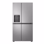 ثلاجة إل جي، موديل GC-J257BLJW، بابين متجاورين، انفرتر، سعة 638 لترًا