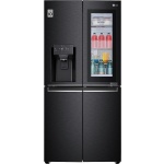 ثلاجه ال جى 4 باب ديجيتال انفرتر بمبرد مياه، نو فروست، اسود - GC-X22FTQEL