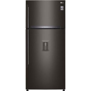 ثلاجه ال جى نوفروست، 500 لتر، بموتور انفرتر ، اسود - GN-F722HXHL