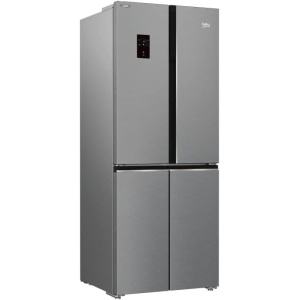 بيكو ثلاجة 480 لتر سايد باى سايد نوفروست ديجيتال فريزر سفلي لون استانليس GNE480E20ZXPH