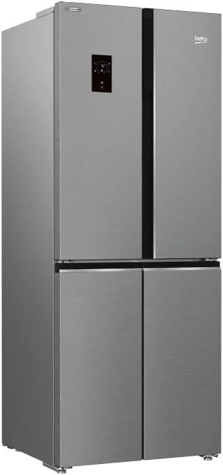 GNE480E20ZXPH1 بيكو ثلاجة 480 لتر سايد باى سايد نوفروست ديجيتال فريزر سفلي لون استانليس GNE480E20ZXPH