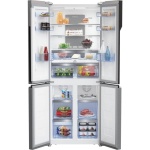 ⁦بيكو ثلاجة 480 لتر سايد باى سايد نوفروست ديجيتال فريزر سفلي لون استانليس GNE480E20ZXPH⁩ - الصورة ⁦2⁩