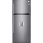 ثلاجه ال جى انفرتر 509 لتر ، سلفر ستانلس بالحنفية ديجيتال -GN-F722HLHL