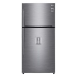 ثلاجه  ال جى نوفروست ، 592 لتر، موتور انفرتر، فضي - GR-F822HLHM