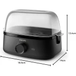 Philips Egg Cooker 3000 Series - 400W, 6 Eggs Capacity, Cooking Levels, Poached Accessory, Ready Signal, Black - HD9137/91 - Image 3