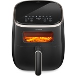 قلايه هوائية رقمية من فيليبس، سعة ٥.٦ لتر، ١٧٠٠ واط، لون أسود - HD9257-80 - ضمان سنتين من راية