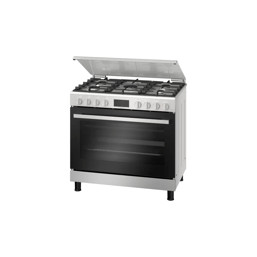 HGW3FSV50S بوش بوتاجاز 5 شعلة 90*60 سم ستانلس ستيل حوامل زهر أمان كامل HGW3FSV50S - الصورة 1