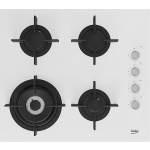 مسطح غاز بيلت ان بيكو زجاجي أبيض - ٤ شعلات - ٦٠ سم - HILW 64122 SWE