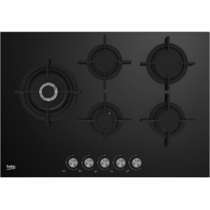 بيكو مسطح بلت إن 75 سم 4 شعلة غاز+1 مقلاه لون اسود HILW 75222 S