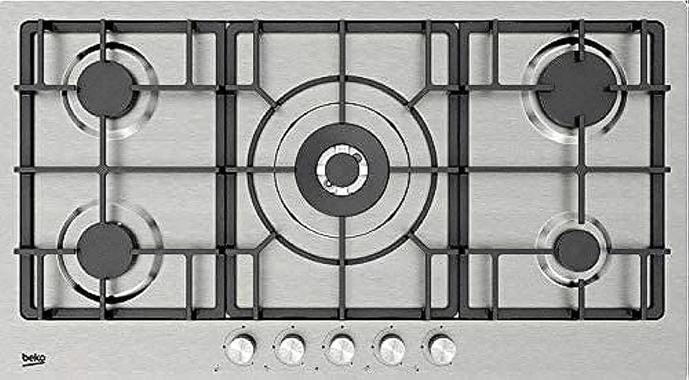 HIMW-95226-SXEL بيكو مسطح غاز بلت إن 5 شعلة 90 سم حوامل زهر استانلس استيل HIMW 95226 SXEL