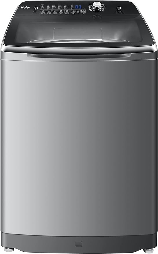 HWM160 Haier Fully Automatic 16 KG Top Loading Washing Machine, Direct Motion inverter Motor, Power-X Wash, Silver - HWM160-B1678S - Image 1