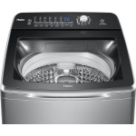 غسالة بتحميل علوي سعة 16 كجم من هاير، محرك بحركة مباشرة،  تحكم خلفي، فضي، 16 كيلوجرام