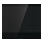 مسطح كهرباء اندكشن جرونيا مع 4 شعلات وبرنامج ذكي، 60 سم - أسود - IS646BG