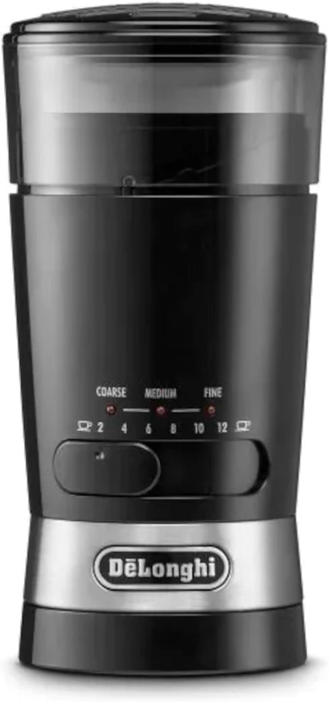 KG210 مطحنة قهوة كهربائية من ديلونجي، ستانلس ستيل، أسود