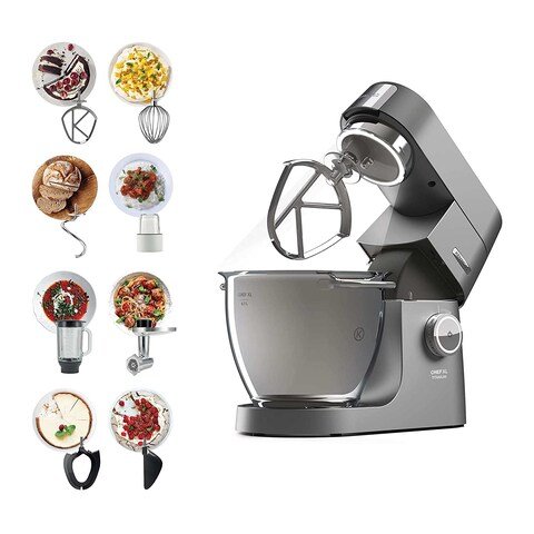 KVL8430S9 عجان شيف اكس ال 1700 وات 6.7 لتر من كينوود KVL8430S، تيتانيوم - الصورة 1