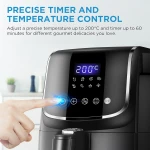 ⁦قلاية بدون زيت ميديا ديجيتال، 4 لتر، 1500 وات، اسود - MF-CN40D2⁩ - الصورة ⁦4⁩