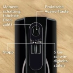 ⁦بوش مضرب يدوي 850 وات لون أسود MFQ4980B⁩ - الصورة ⁦4⁩