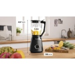 ⁦خلاط بوش سيريس 4- 1200 واط ستانلس ستيل 1.5 لتر مستوى السرعة 2 اسود - MMB6172B⁩ - الصورة ⁦7⁩