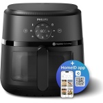 قلايه فيليبس الهوائية XL - ١٧٠٠ واط، ٥٠/٦٠ هرتز، ٦.٢ لتر، ١.٢ كجم، نافذة شفافة، ١٣ وظيفة طهي في ١، تقنية الهواء السريع، أسود - NA230/00 - ضمان لمدة عامين من رايه