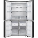 ⁦ثلاجة جرونيا ٤ أبواب، ٩٠ سم، السعة الإجمالية: ٦٠٩ لتر، لون أسود - NRM9181SB⁩ - الصورة ⁦2⁩