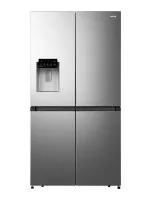 NRM918FVX ثلاجة جرونيا كروس دور مع فريزر، 90 سم، 4 أبواب، 585 لتر، فضي، انفرتر، مع موزع مياه NRM918FVX