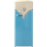 ثلاجة جرونيا مع فريزر، فولكس واجن، تحكم ميكانيكي، IonAir مع DynamiCooling، مروحة لتوزيع الهواء البارد، تصنيف الطاقة A+++-OBRB153BL