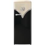 ثلاجة جرونيا  مع فريزر، فولكس واجن، تحكم ميكانيكي، أيون إير مع نظام تبريد ديناميكي، مروحة لتوزيع الهواء البارد، تصنيف الطاقة A+++- أسود - OBRB153BK