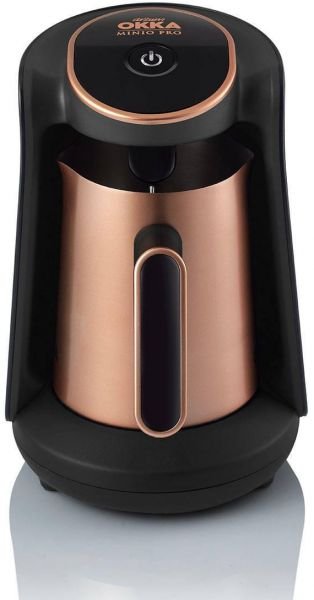 OK0010 ارزوم اوكا - ماكينة قهوة تركى بـــــ وش منيوا برو - اسود/نحاسى - OK0010