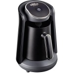 ارزوم اوكا - ماكينة قهوة تركى بـــــ وش منيوا - اسود/فضى - OK004-K