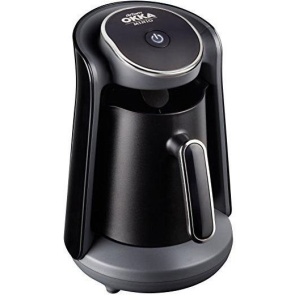 ارزوم اوكا - ماكينة قهوة تركى بـــــ وش منيوا - اسود/فضى - OK004-K