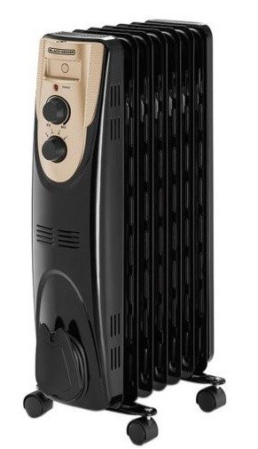 OR090D دفاية زيت من بلاك+ديكر OR090D-B9، 9 ريش - 2000 وات - اسود